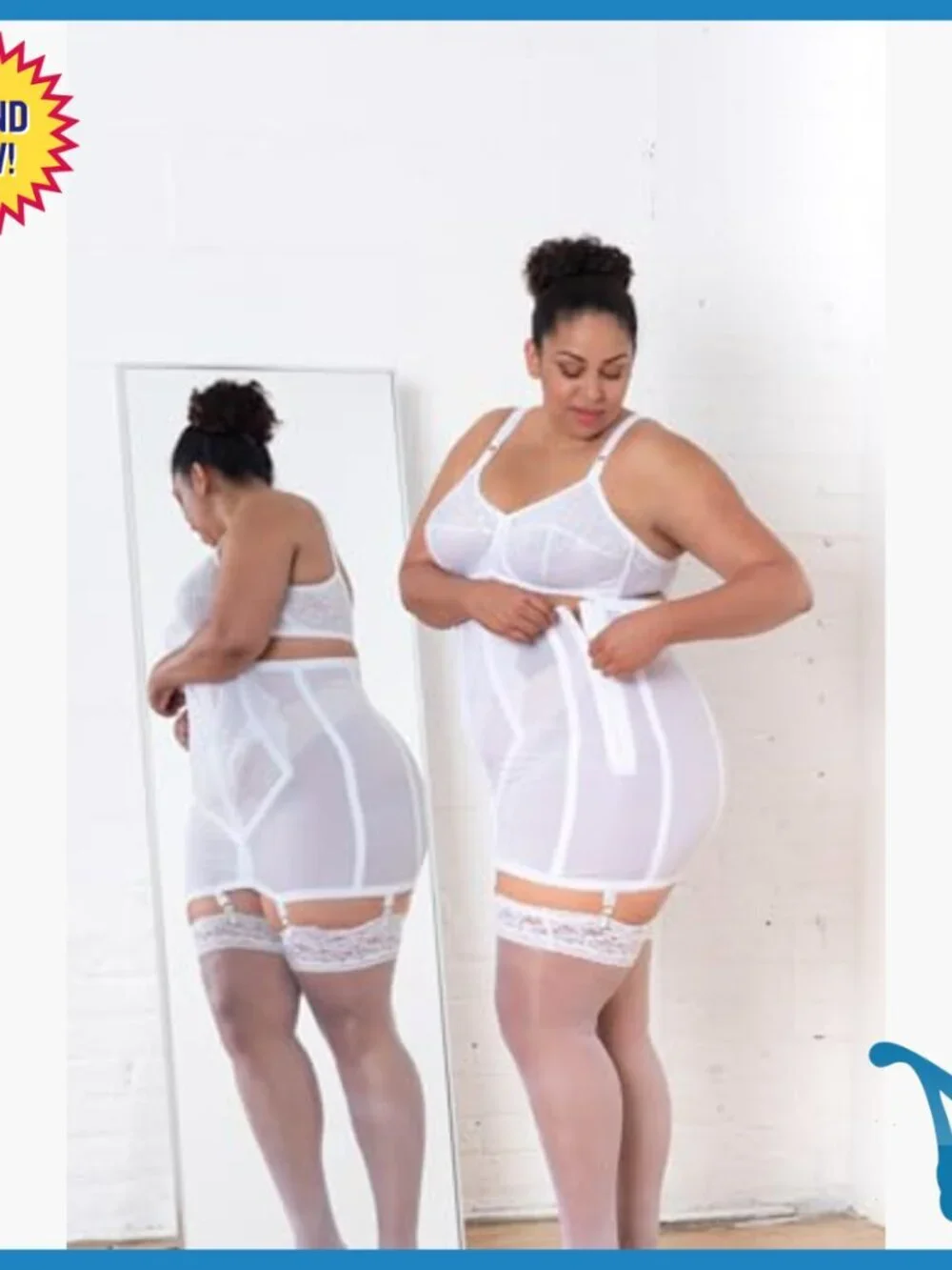 Extra Firm Open Bottom Girdle with Zipper Closure for Shaping & Support